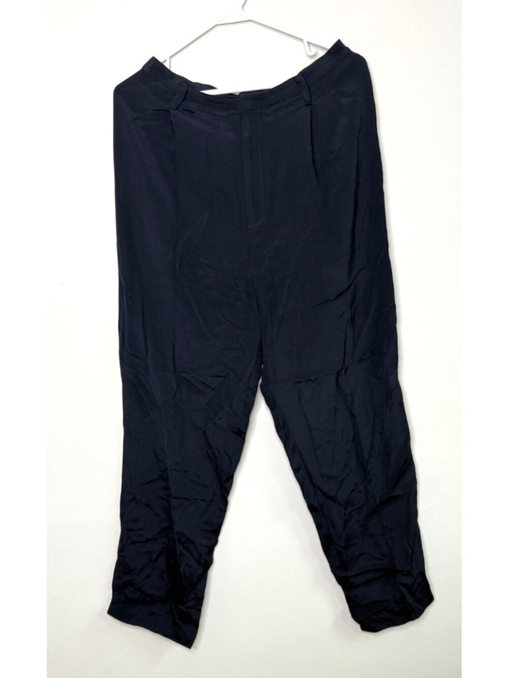 Vintage 90s Silk Pleated Pants Flowy Capsule Clean Girl Professional